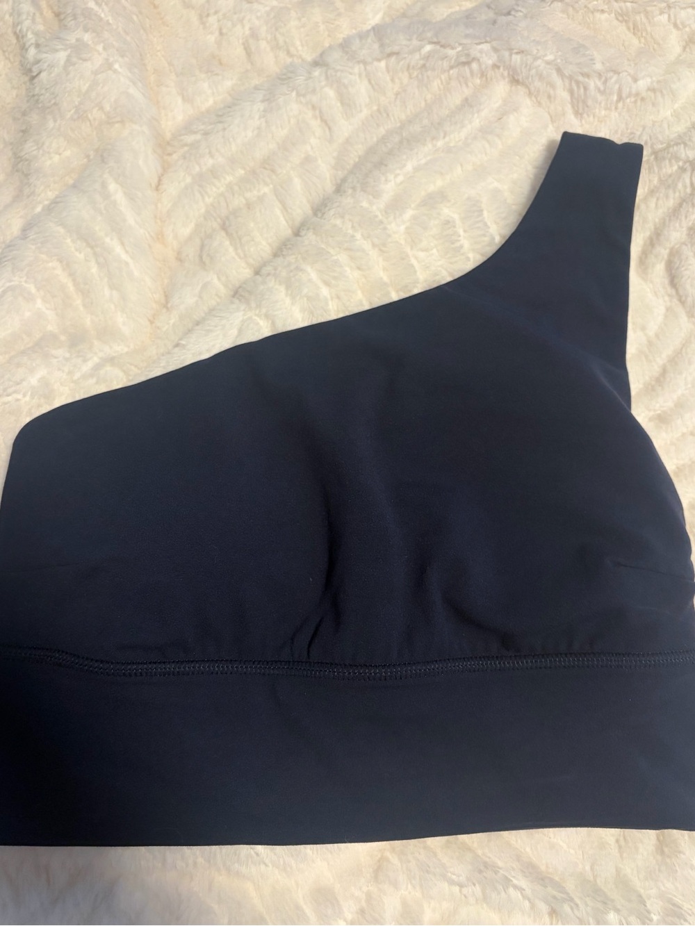 Women’s One-Shoulder Navy Blue Bralette
